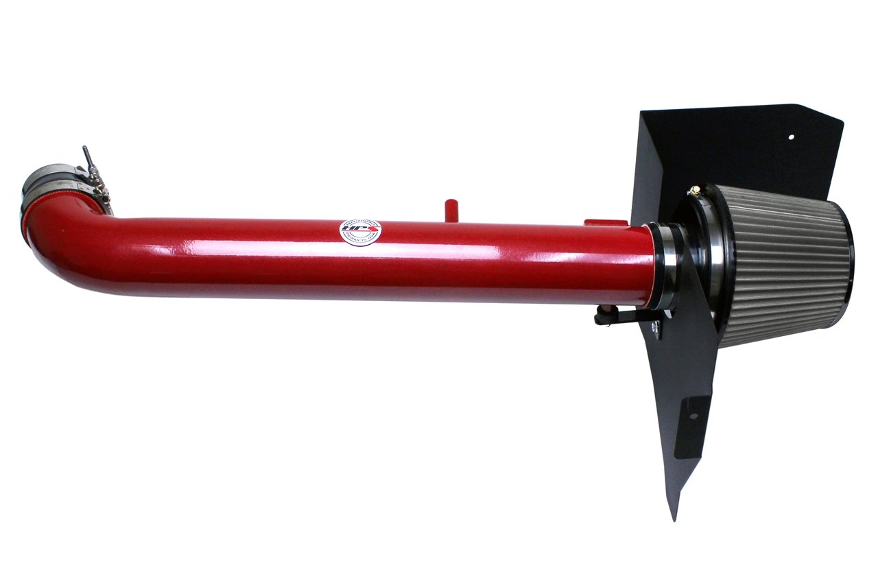 HPS Shortram Air Intake Kit 2005-2015 Nissan Frontier 4.0L V6, Includes Heat Shield, Red