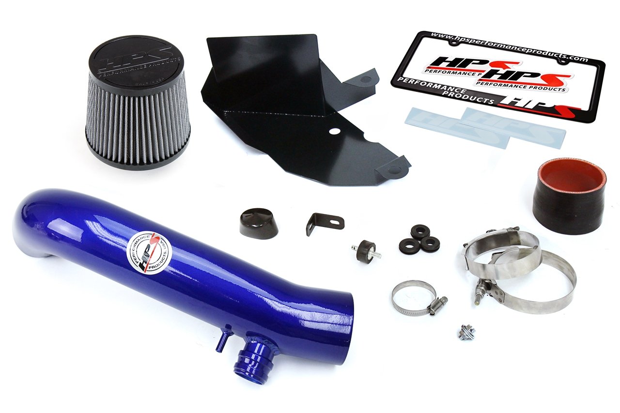 HPS Shortram Air Intake Kit 2015-2017 Audi A3 Quattro 2.0T TFSI Turbo, Includes Heat Shield, Blue