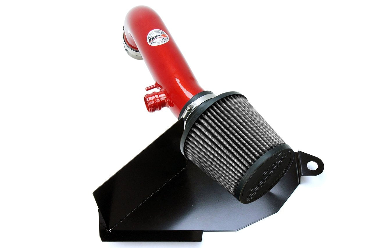 HPS Shortram Air Intake Kit 2015-2017 Audi A3 Quattro 2.0T TFSI Turbo, Includes Heat Shield, Red
