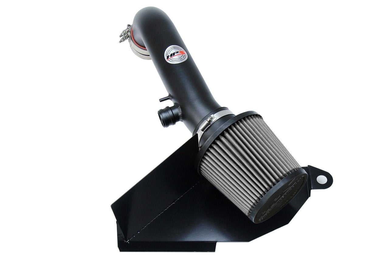 HPS Shortram Air Intake Kit 2015-2017 Volkswagen Golf 1.8T TSI Turbo, Includes Heat Shield, Black