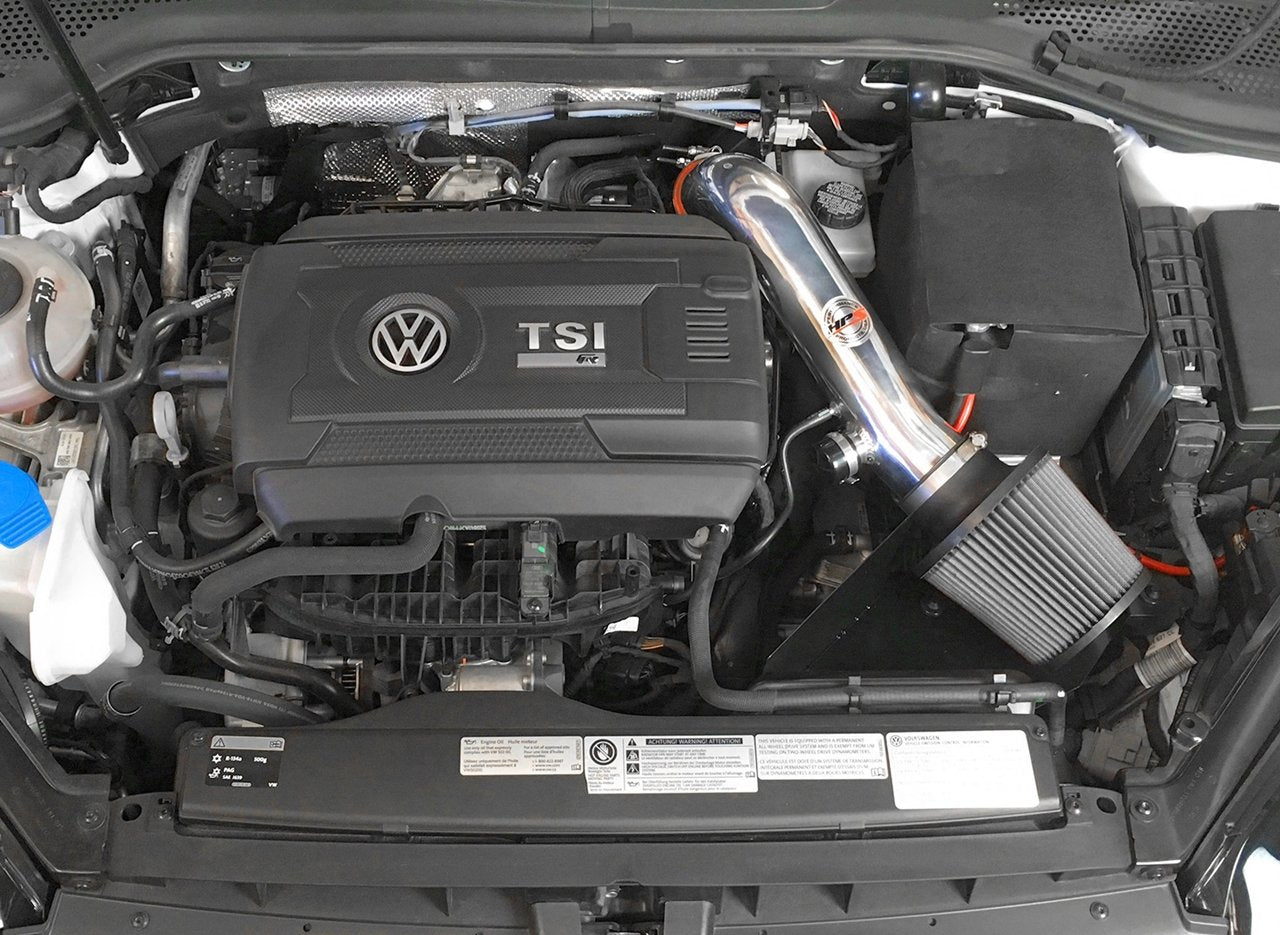 HPS Shortram Air Intake Kit 2015-2017 Volkswagen GTI 2.0T TSI Turbo, Includes Heat Shield, Black
