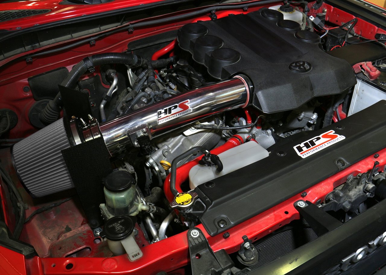 HPS Shortram Air Intake Kit 2010-2017 Toyota 4Runner 4.0L V6, Includes Heat Shield, Polish