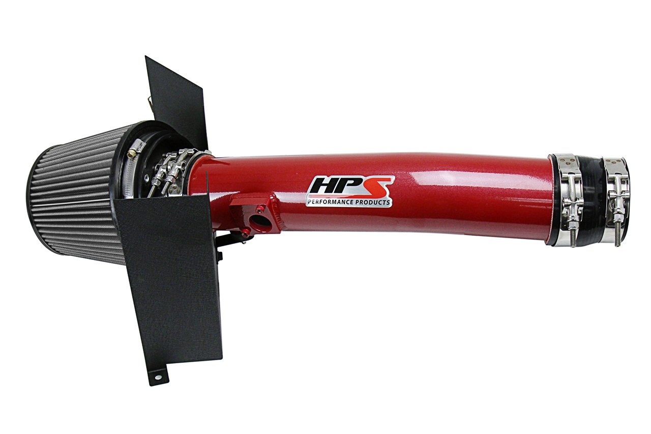 HPS Shortram Air Intake Kit 2010-2017 Toyota 4Runner 4.0L V6, Includes Heat Shield, Red