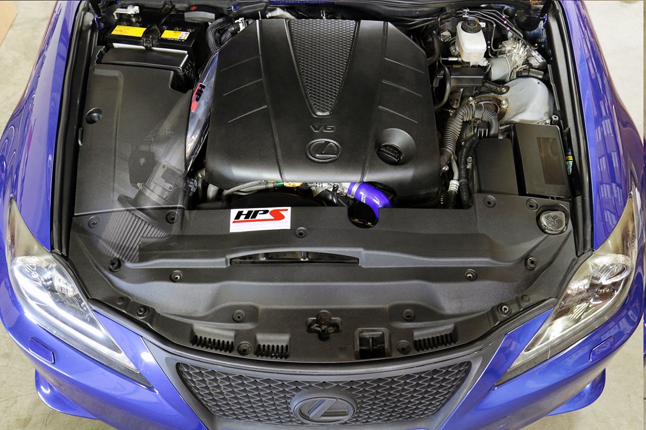 HPS Performance Products HPS Shortram Air Intake Kit 2006-2013 Lexus IS250 2.5L V6, Includes Heat Shield, 827-597