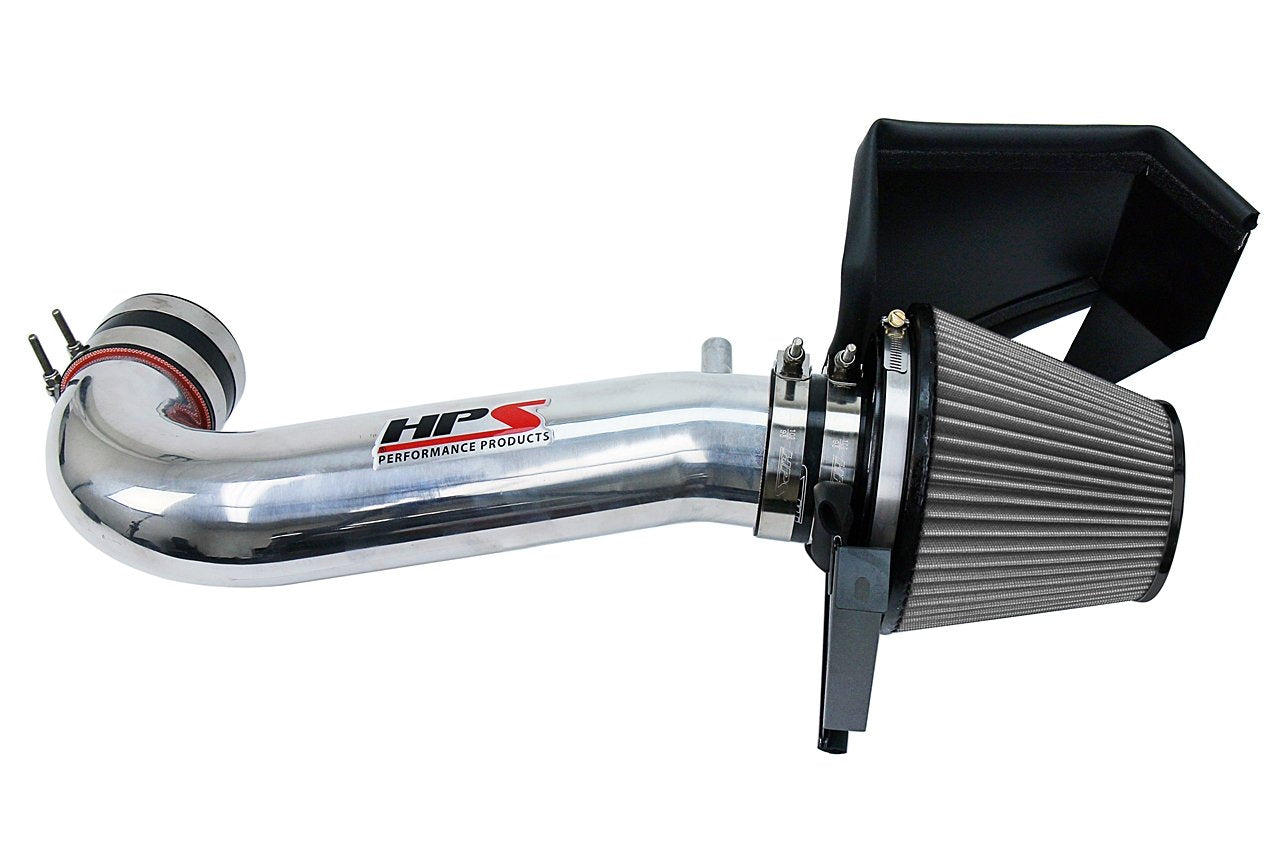 HPS Shortram Air Intake Kit 2011-2017 Chrysler 300C 5.7L V8 except Shaker Hood, Includes Heat Shield, Polish