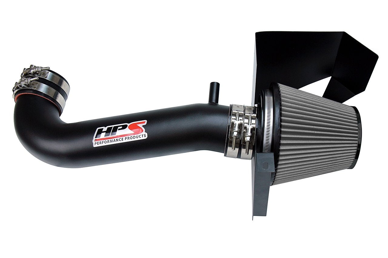 HPS Shortram Air Intake Kit 2011-2017 Dodge Charger 5.7L V8 except Shaker Hood, Includes Heat Shield, Black