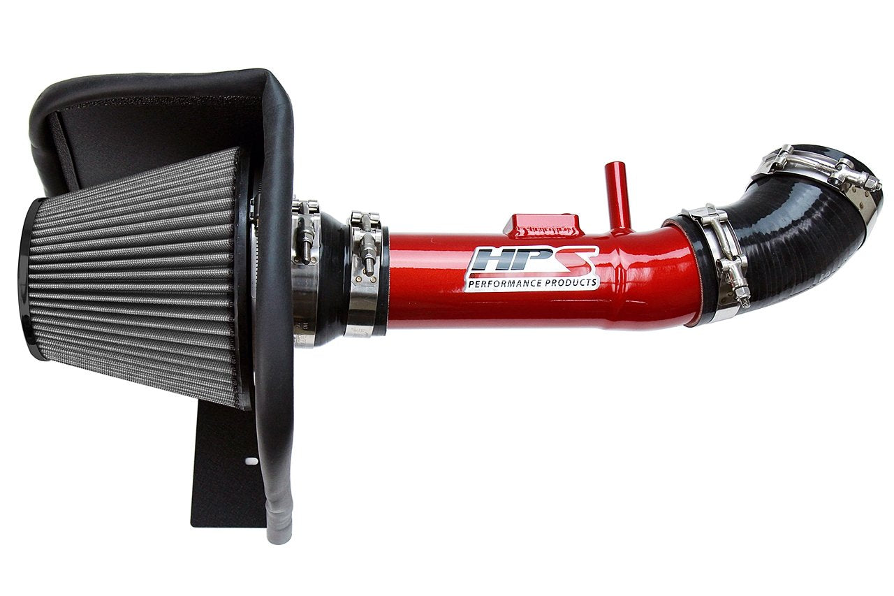 HPS Shortram Air Intake Kit 2004-2009 Mazda B4000 4.0L V6, Includes Heat Shield, Red