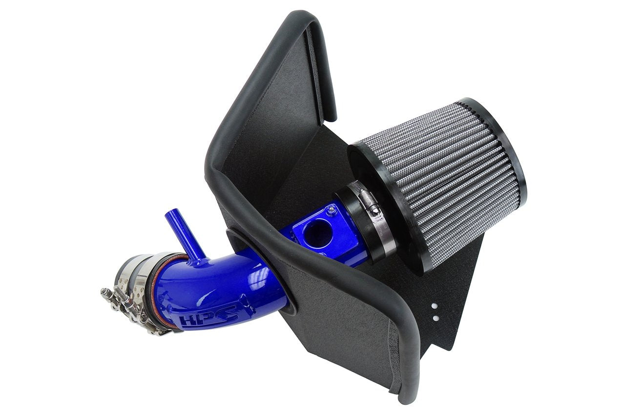 HPS Shortram Air Intake Kit 2016 Scion iM 1.8L, Includes Heat Shield, Blue