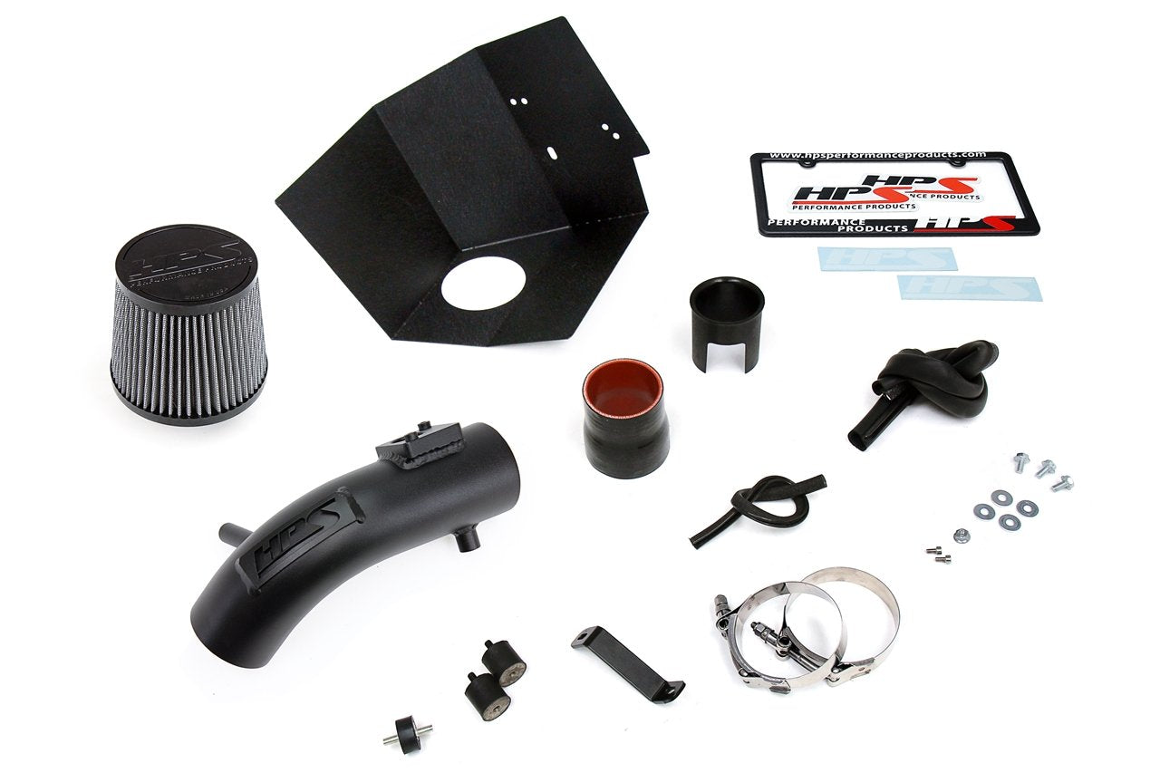 HPS Shortram Air Intake Kit 2016 Scion iM 1.8L, Includes Heat Shield, Black