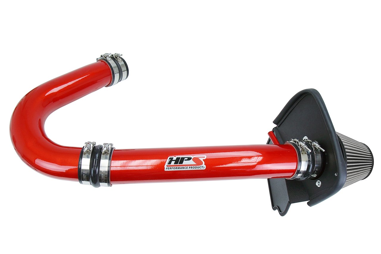HPS Shortram Air Intake Kit 2011-2018 Chrysler 300 3.6L V6, Includes Heat Shield, Red