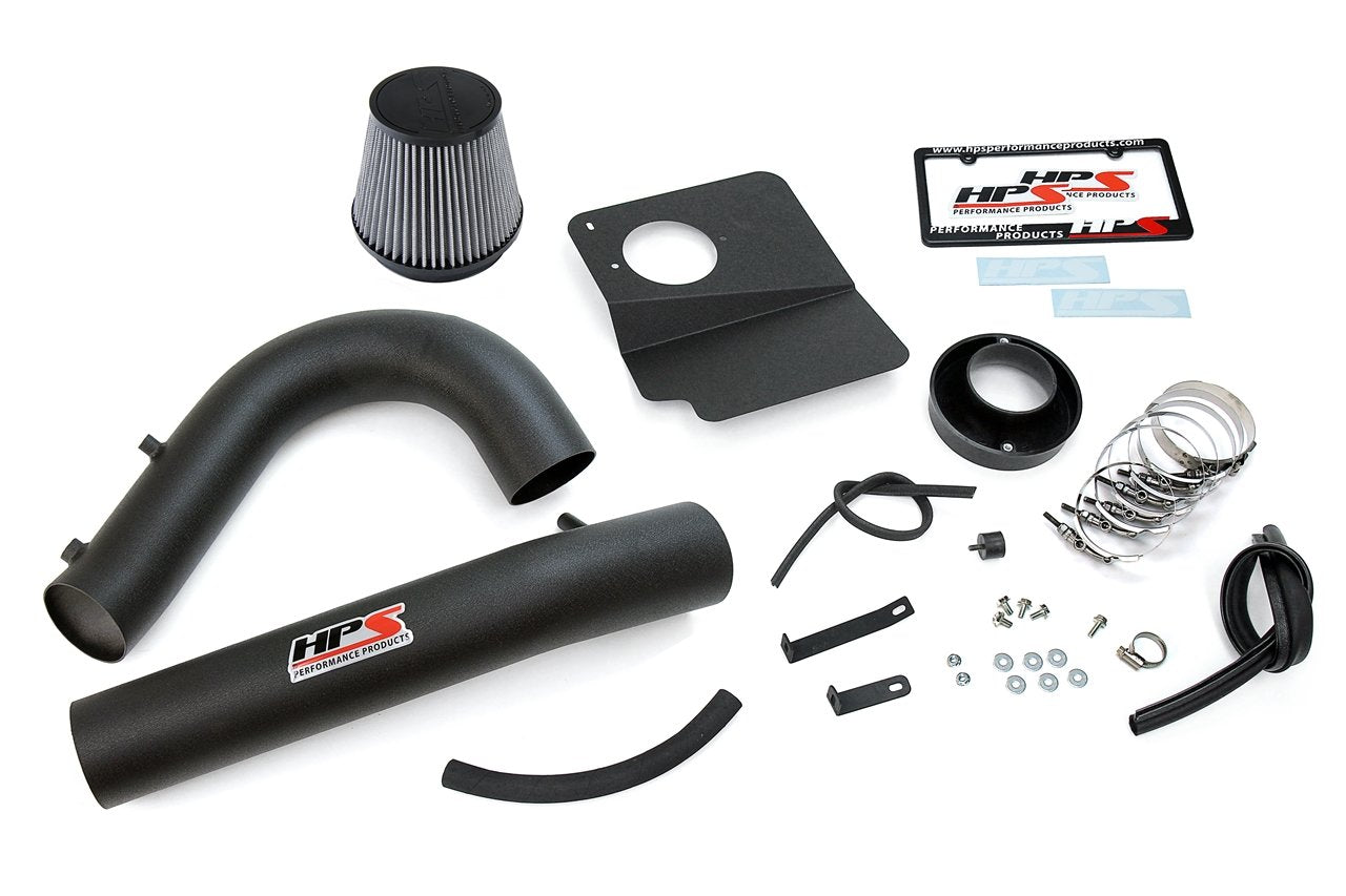 HPS Shortram Air Intake Kit 2011-2018 Chrysler 300 3.6L V6, Includes Heat Shield, Black