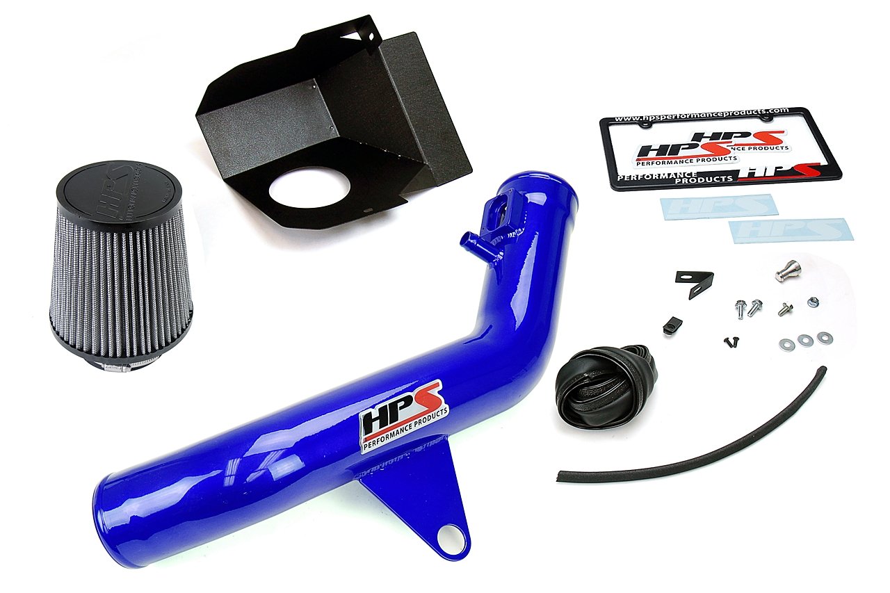 HPS Shortram Air Intake Kit 2014-2016 BMW M235i F22 3.0L Turbo N55, Includes Heat Shield, Blue