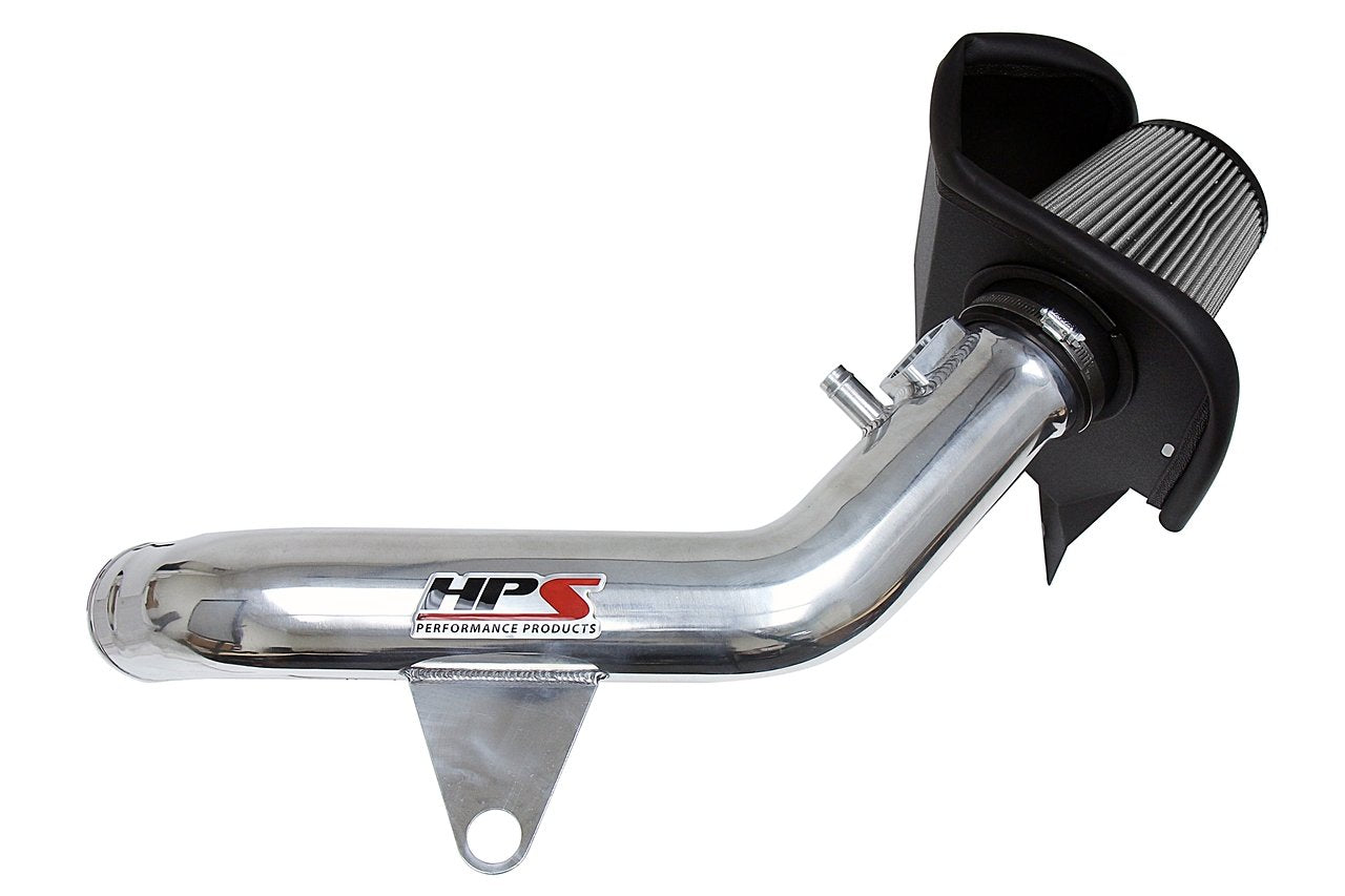 HPS Shortram Air Intake Kit 2012-2015 BMW 335ix F30 3.0L Turbo N55, Includes Heat Shield, Polish