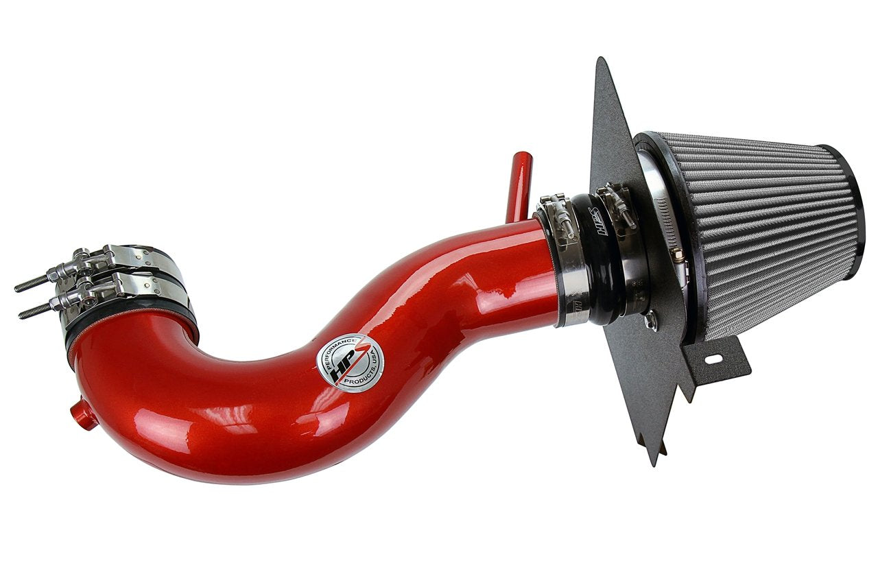 HPS Shortram Air Intake Kit 2005-2008 Dodge Magnum 5.7L V8, Includes Heat Shield, Red