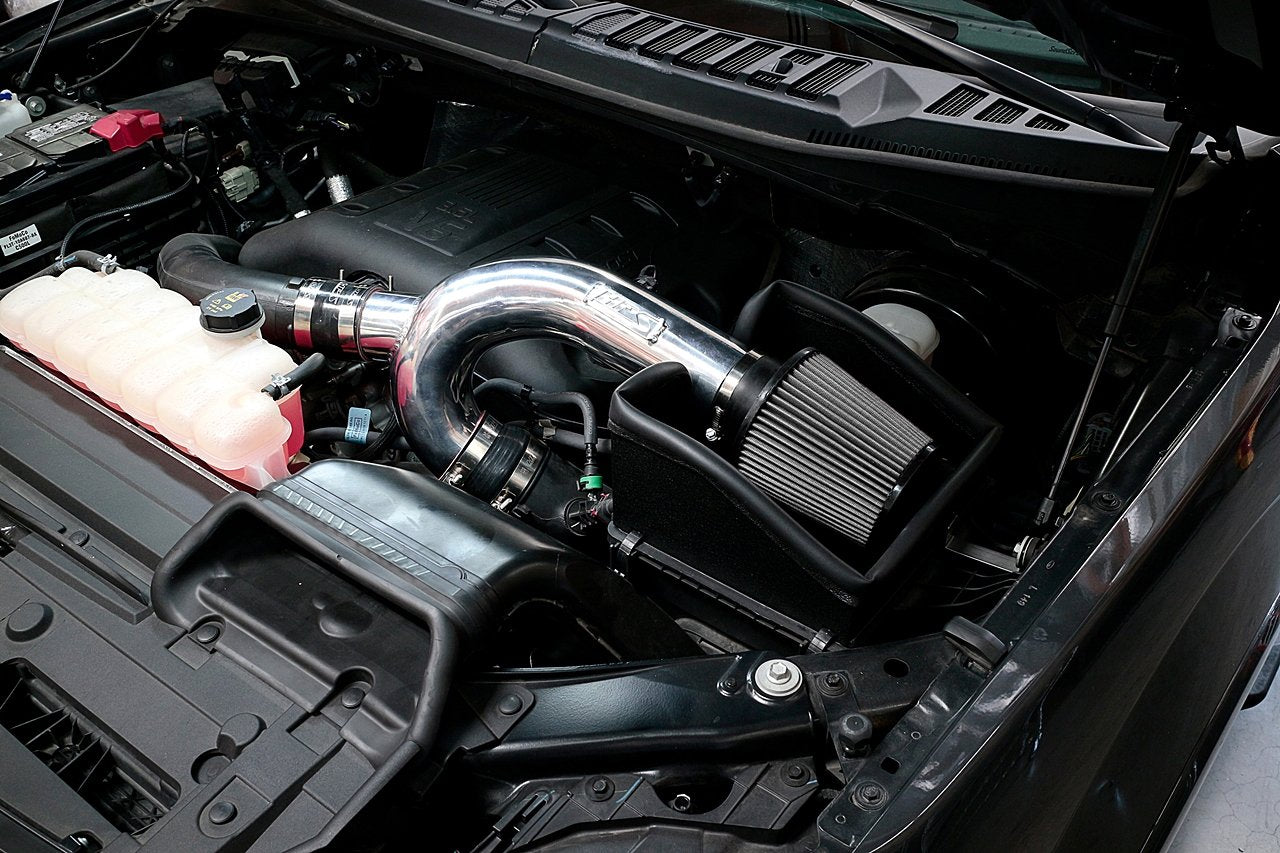 HPS Shortram Air Intake Kit 2015-2016 Ford F150 3.5L Ecoboost Turbo, Includes Heat Shield, Black