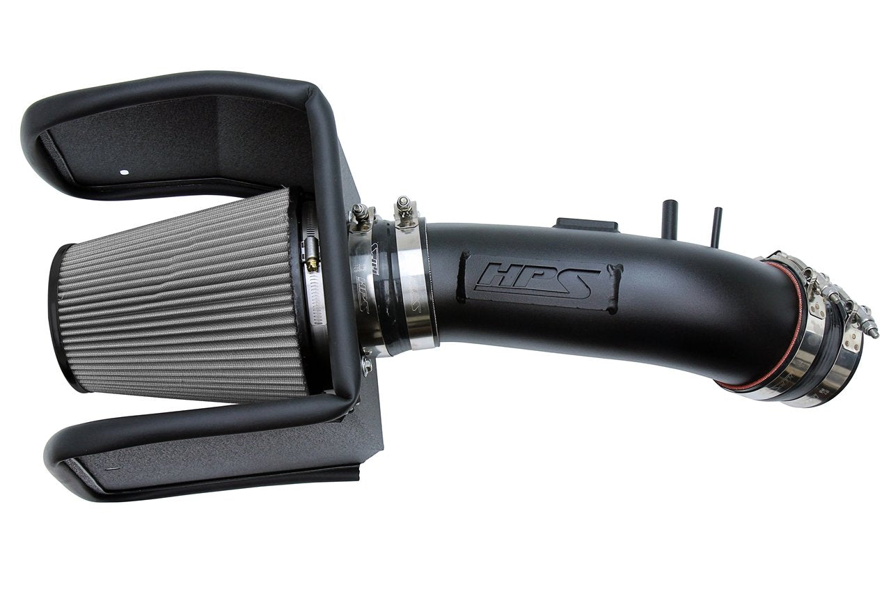 HPS Shortram Air Intake Kit 2008-2018 Lexus LX570 5.7L V8, Includes Heat Shield, Black
