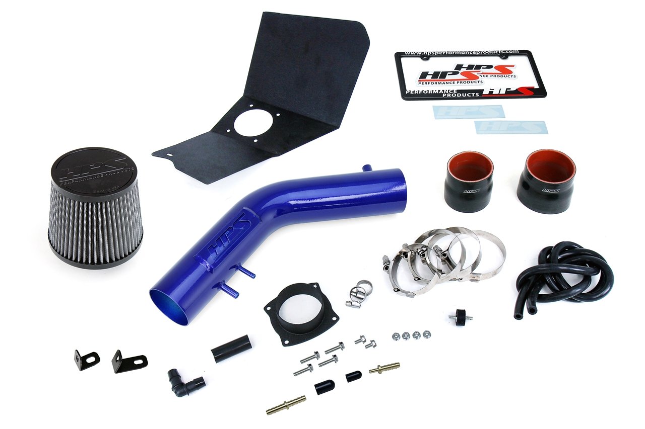 HPS Shortram Air Intake Kit 1995-1999 Toyota Tacoma 2.4L 2.7L, Includes Heat Shield, Blue
