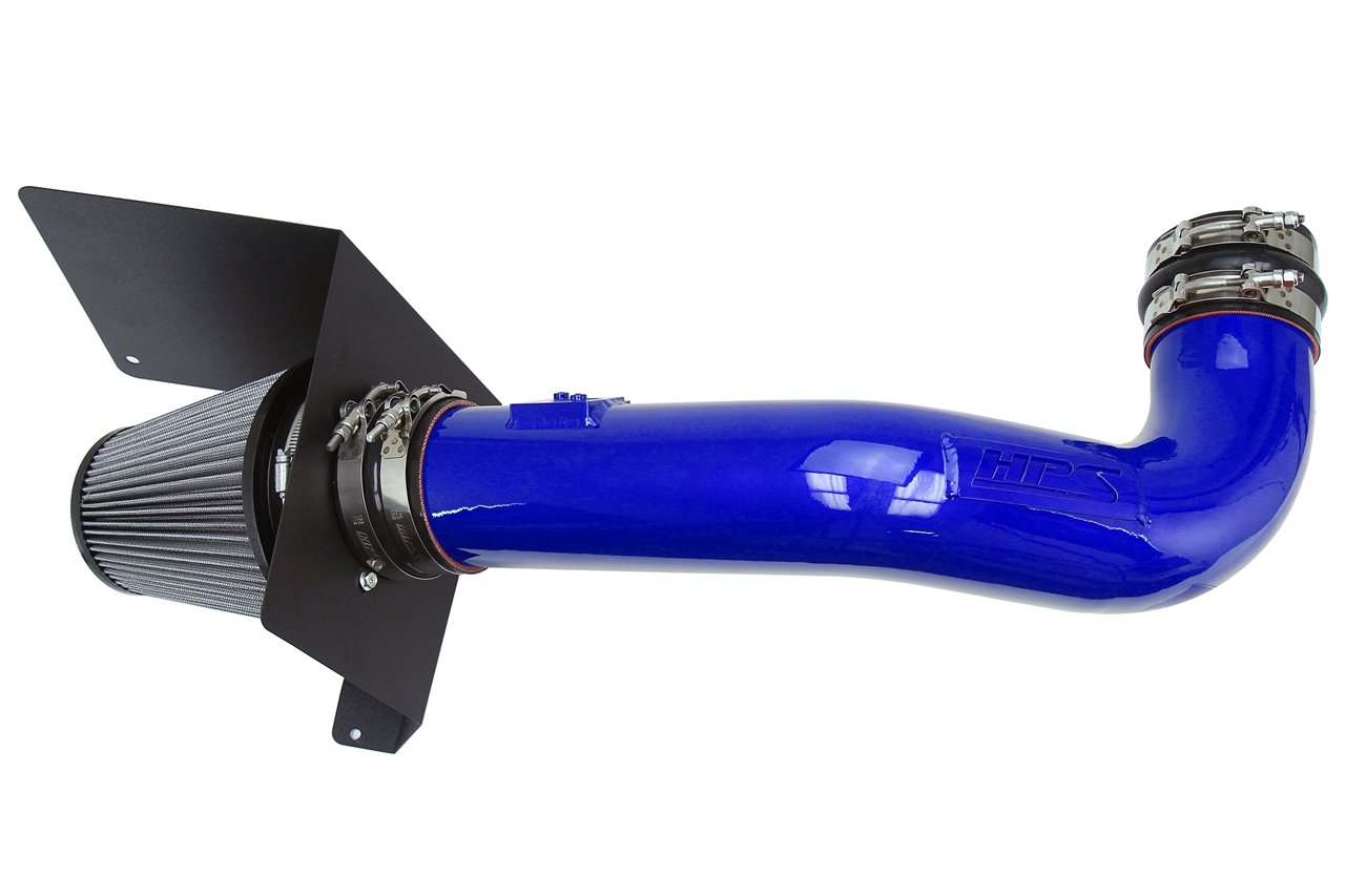 HPS Shortram Air Intake Kit 2009-2014 Cadillac Escalade 6.2L V8, Includes Heat Shield, Blue