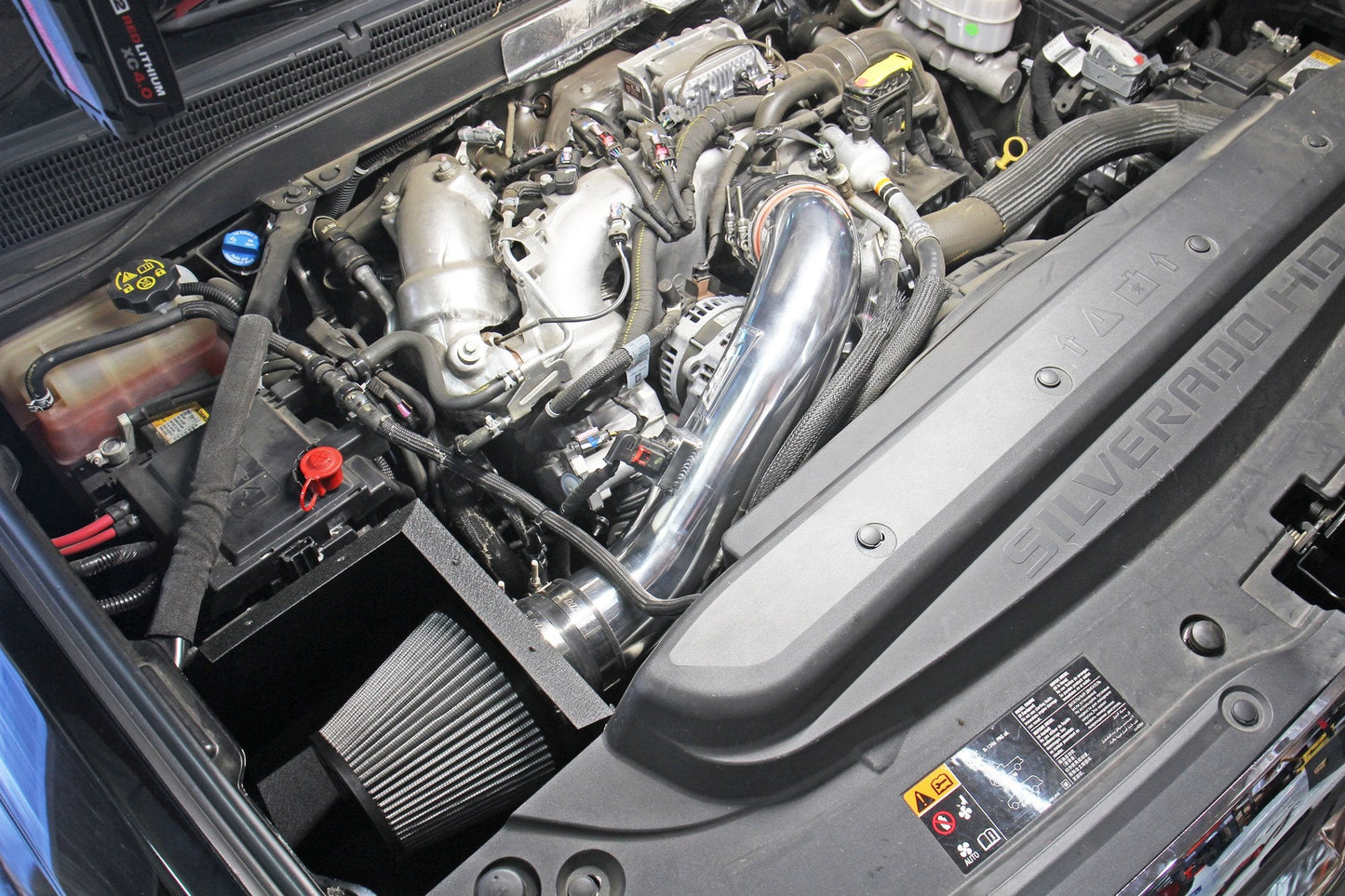 HPS Cold Air Intake Kit with Heat Shield Chevy 2017-2019 Silverado 2500 HD 6.6L V8 Duramax Diesel Turbo L5P