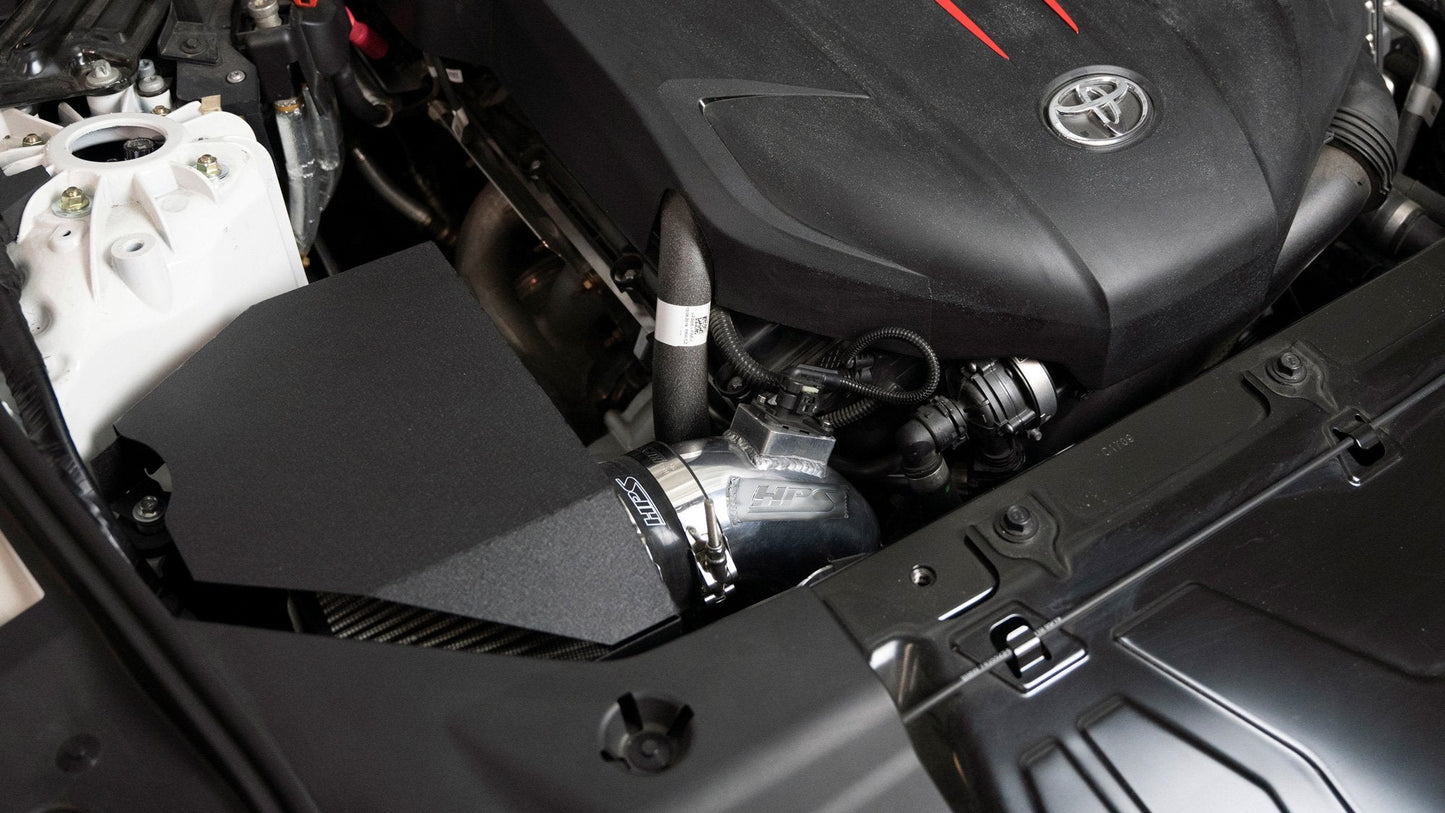 HPS Performance Products HPS Cold Air Intake Kit with Heat Shield Toyota 2020-2021 GR Supra 3.0L Turbo, 827-697