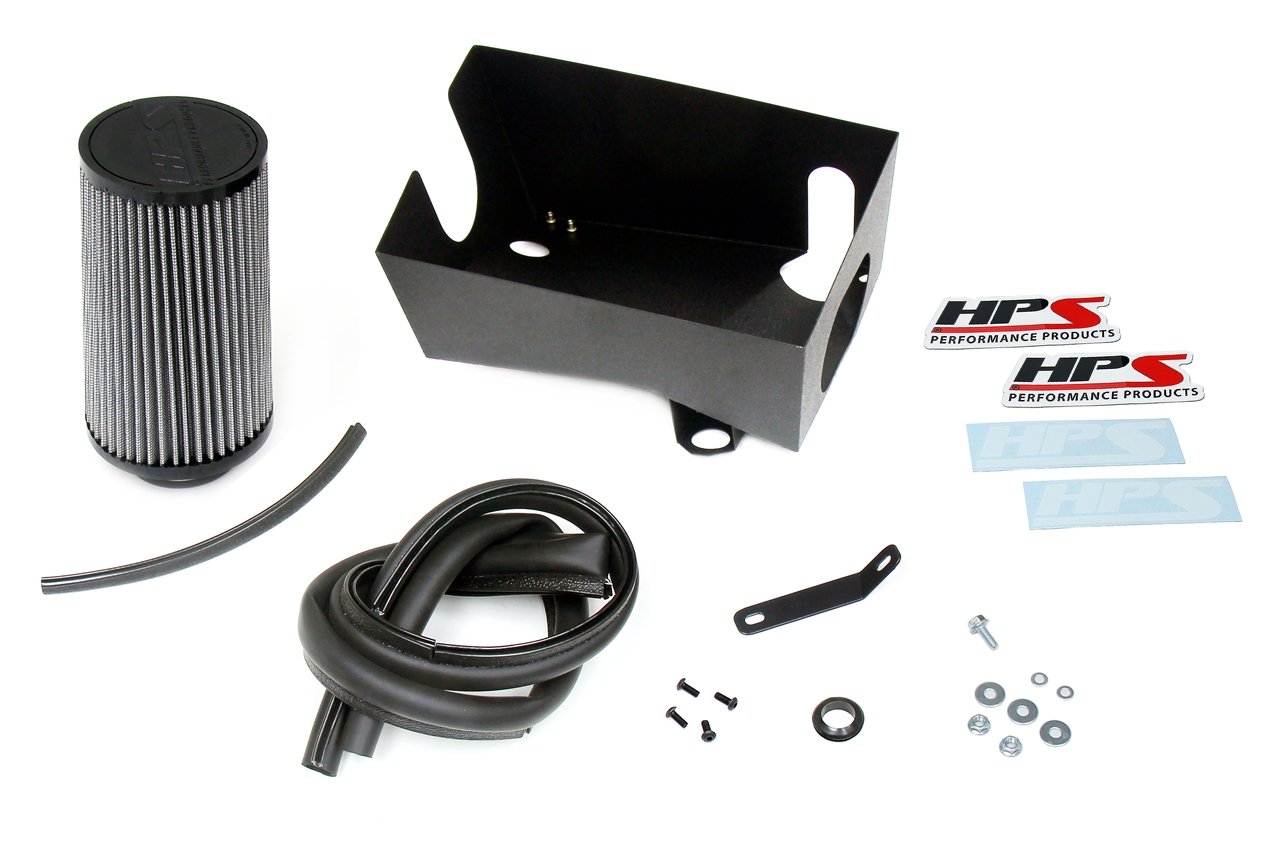 HPS Performance HPS Shortram Air Intake Kit with Heat Shield 2012-2019 BMW 640i 3.0L Turbo N55, 827-698