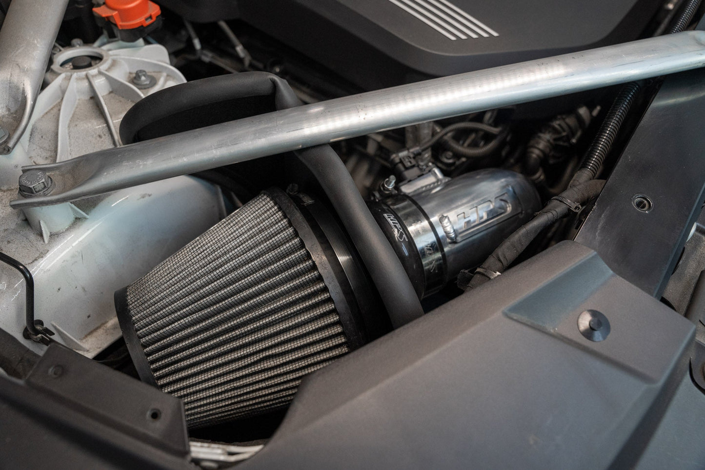 HPS Performance Products Air Intake Kit 2021-2023 BMW X5 xDrive45e 3.0L Turbo B58 PHEV G05, Includes Heat Shield, 827-702
