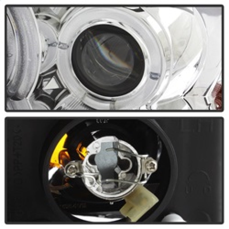 Spyder Honda Civic 06-08 2Dr Projector Headlights LED Halo Chrome High H1 Low H1 PRO-YD-HC06-2D-HL-C 5010797