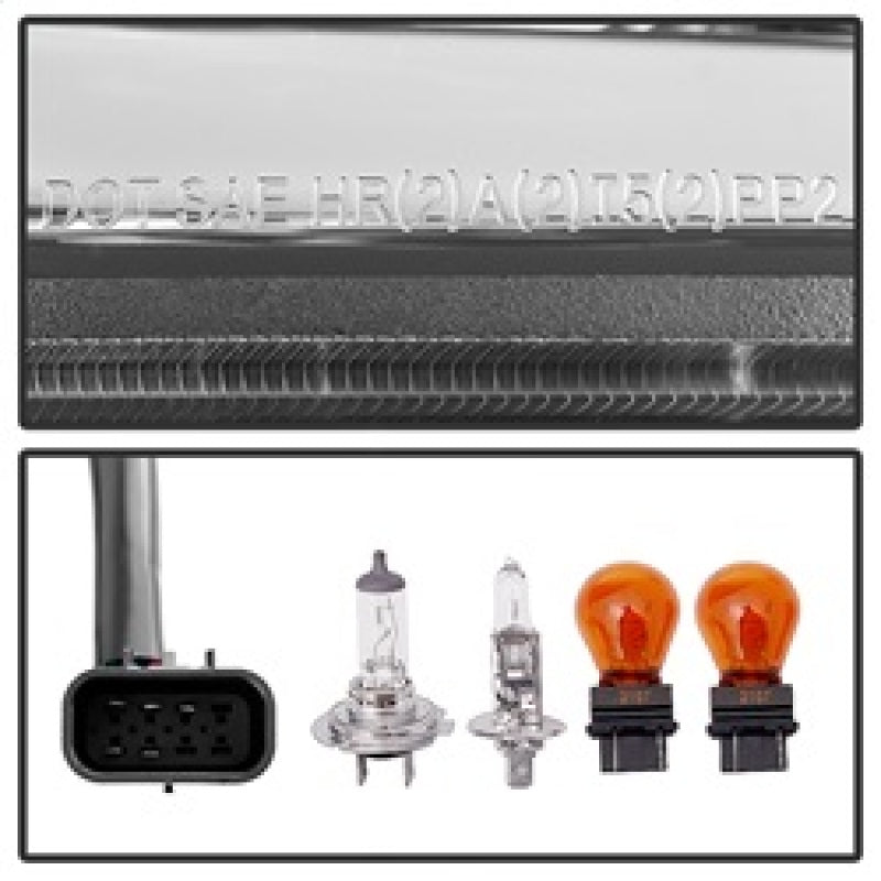 Spyder Chevy Silverado 2014-16 2500 HD Projector Headlights Light Bar DRL Chrm PRO-YD-CSHD14-LBDRL-C 5081049