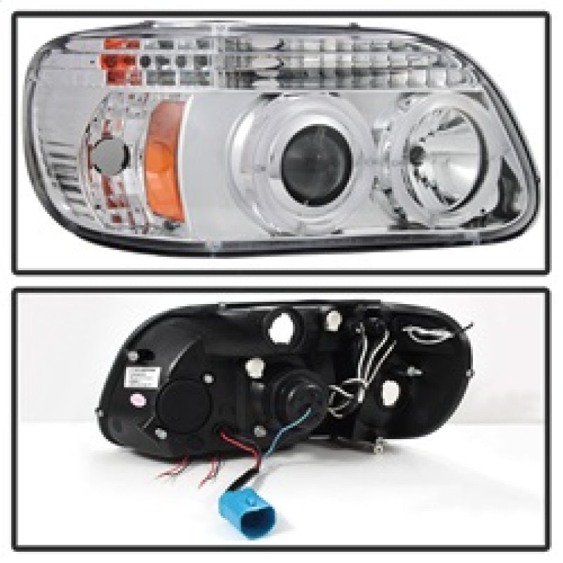 Spyder Ford Explorer 95-01 1PC Projector Headlights LED Halo Chrm PRO-YD-FEXP95-HL-1PC-C 5010148