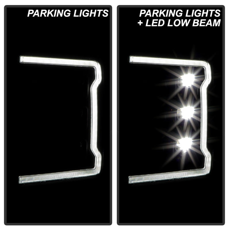Spyder Ford F-250/F-350/F450 17-18 Full LED Headlights Chrome PRO-YD-FS17HALAP-SEQ-BK 5087430