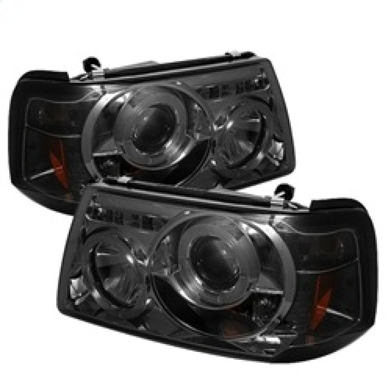 Spyder Ford Ranger 01-11 1PC Projector Headlights LED Halo LED Smke PRO-YD-FR01-1PC-HL-SM 5010513