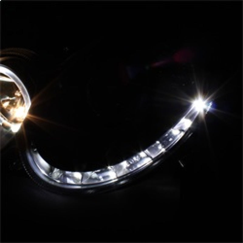 Spyder Mercedes Benz CLK 03-09 Projector Halogen Model- LED Halo DRL Blk PRO-YD-MBCLK03-DRL-BK 5038036