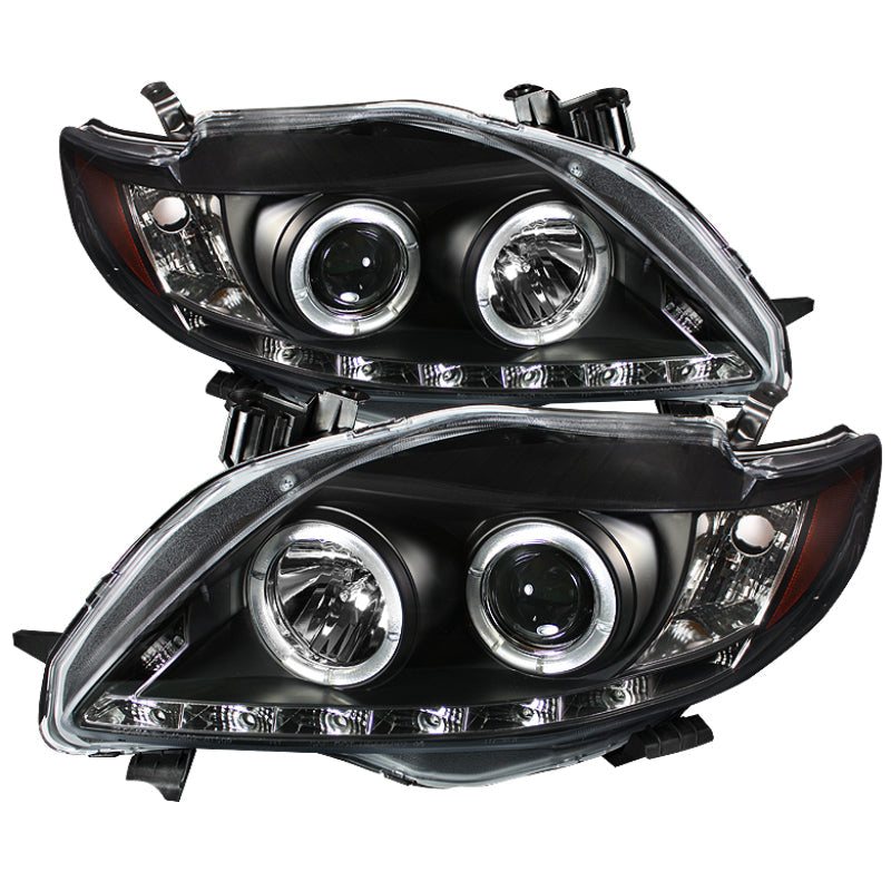Spyder Toyota Corolla 09-10 Projector Headlights LED Halo DRL Blk High H1 Low H1 PRO-YD-TC09-DRL-BK 5032515