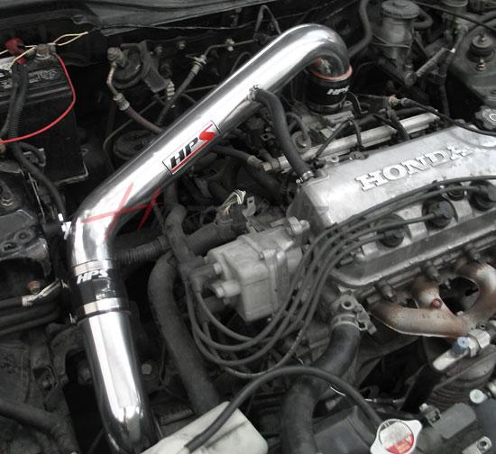 HPS Performance Products HPS Cold Air Intake Kit 1996-2000 Honda Civic CX DX LX, Converts to Shortram, 837-408
