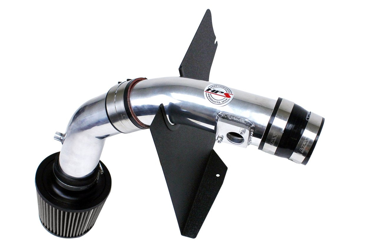 HPS Cold Air Intake Kit 2008-2014 Subaru WRX 2.5L Turbo, Converts to Shortram, Polish
