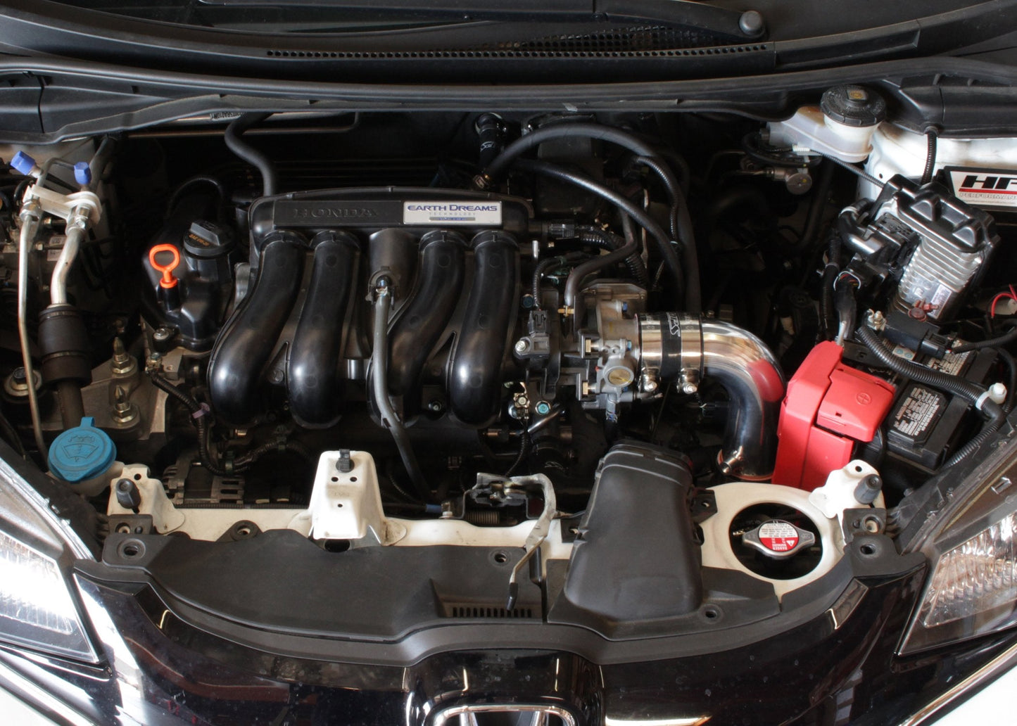 HPS Cold Air Intake Kit 2015-2018 Honda Fit 1.5L Manual Trans., Converts to Shortram, Polish