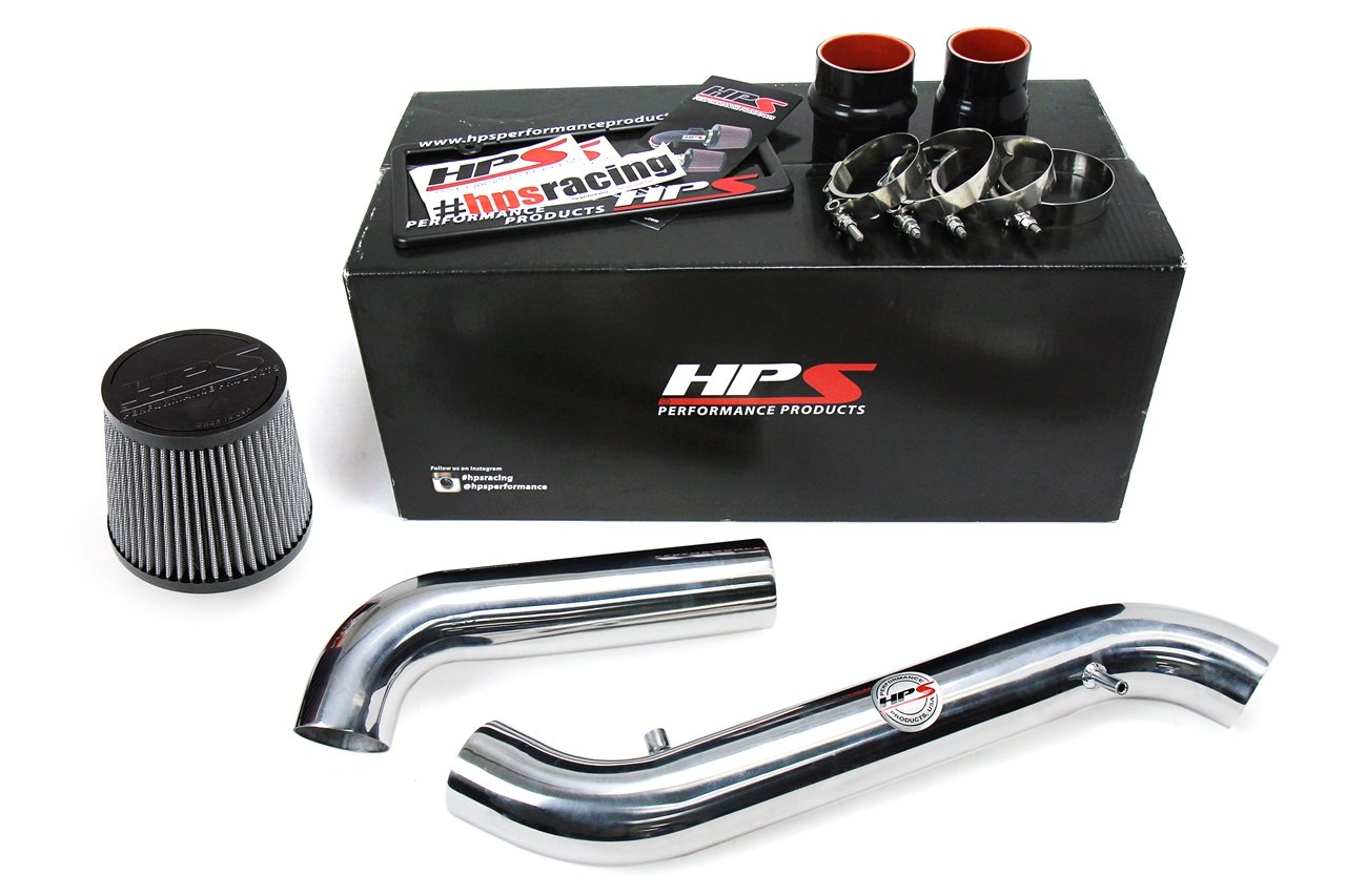 HPS Cold Air Intake Kit 1998-2002 Honda Accord 2.3L DX EX LX VP SE, Converts to Shortram, Polish
