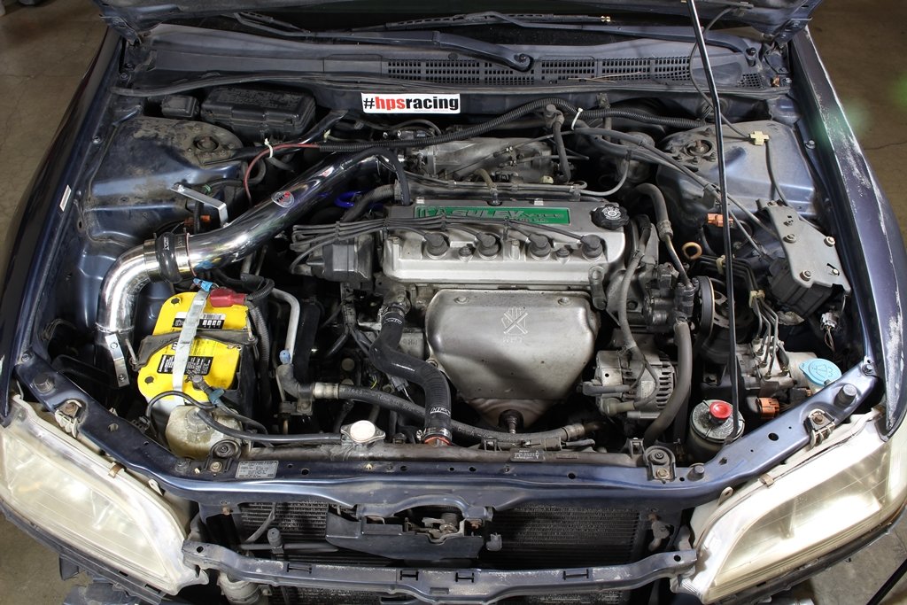 HPS Cold Air Intake Kit 1998-2002 Honda Accord 2.3L DX EX LX VP SE, Converts to Shortram, Black