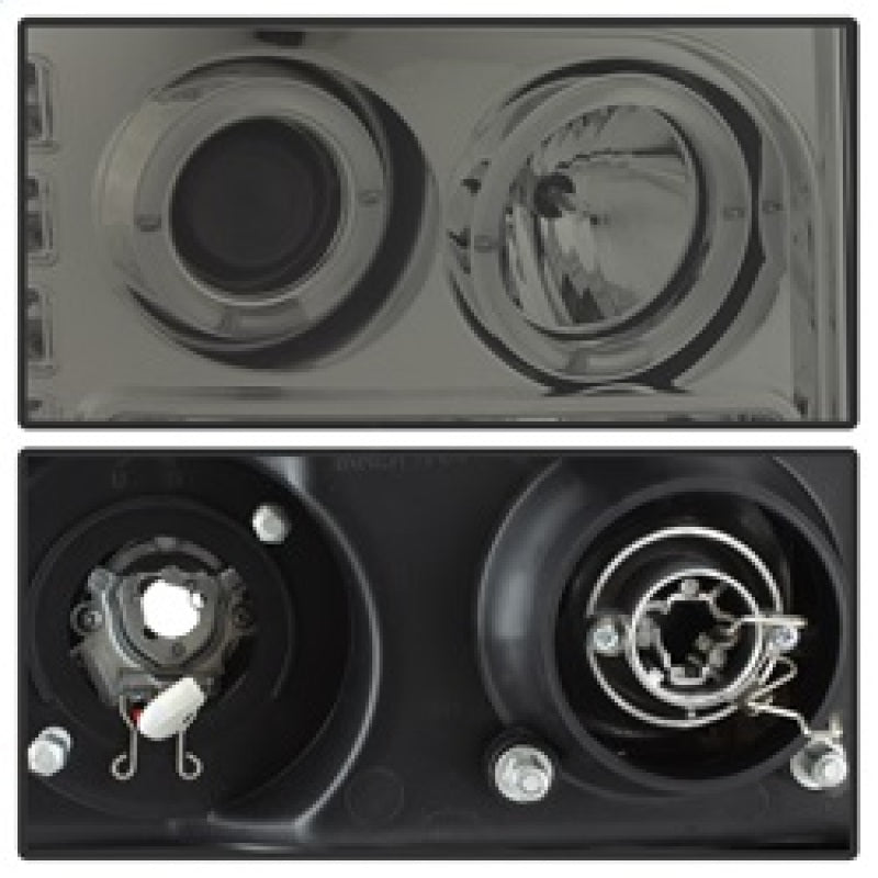 Spyder GMC Sierra 1500/2500/3500 07-13 Projector Headlights LED Halo- LED Smoke PRO-YD-GS07-HL-SM 5010629