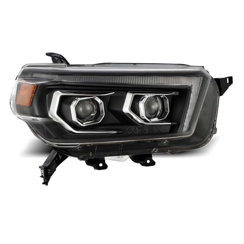 AlphaRex 10-13 Toyota 4Runner LUXX LED Proj Headlights Plank Style Black w/Seq Signal/DRL 880757 *Discontinued