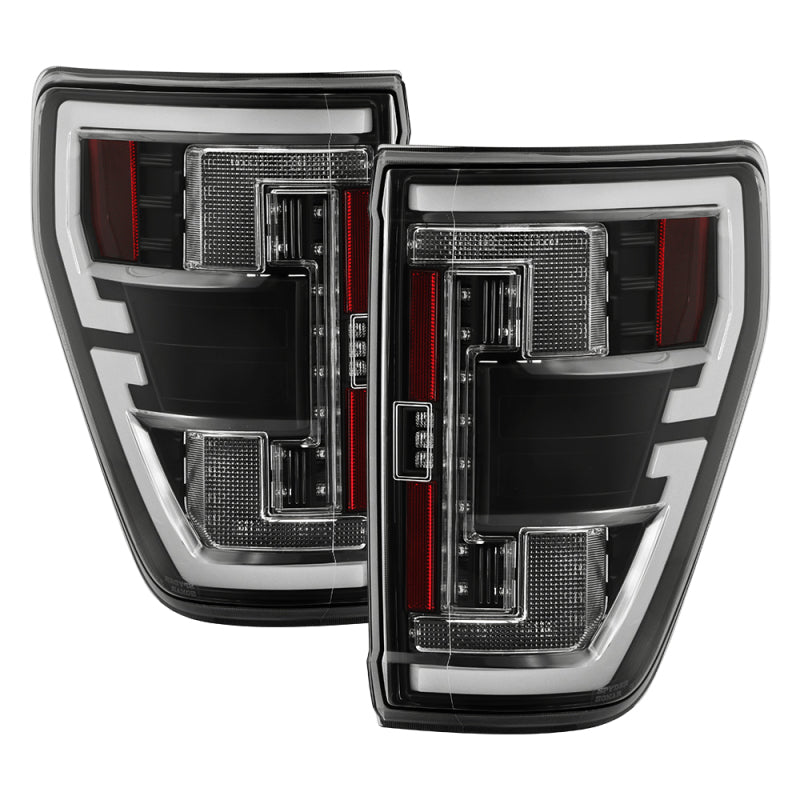 SPYDER 21-23 Ford F150 (Halogen w/ Blind Spot) Full LED Tail Lights - Black (ALT-YD-FF15021HALBS-BK) 5088789