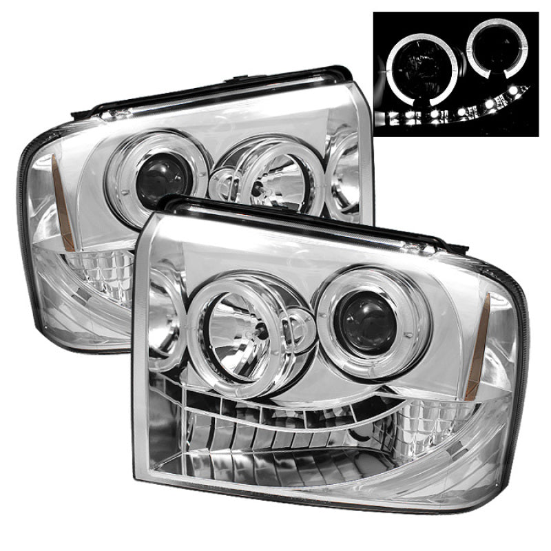 Spyder Ford F250/350/450 Super Duty 05-07 Projector Headlights LED Halo- LED Chrm PRO-YD-FS05-HL-C 5010551