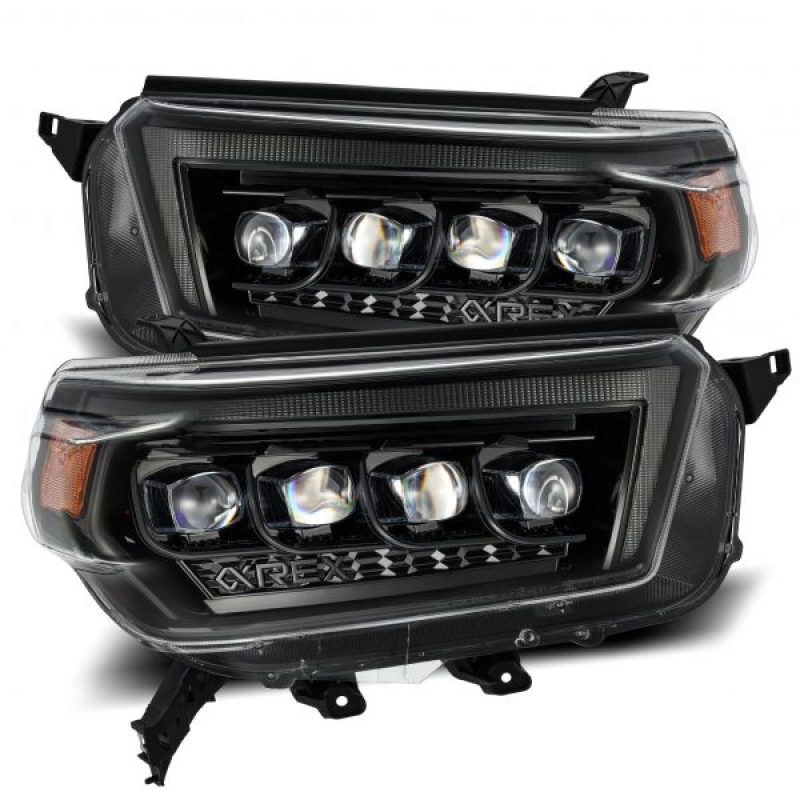 AlphaRex 10-13 Toyota 4Runner NOVA LED Proj Headlights Plank Style Alpha Black w/Seq Signal/DRL 880758 *Discontinued