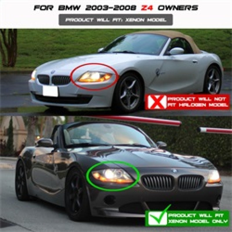 Spyder BMW Z4 03-08 Projector Headlights Xenon/HID Model Only - LED Halo Chrome PRO-YD-BMWZ403-HID-C 5029683