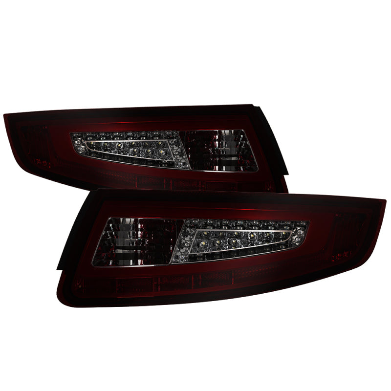 SPYDER xTune Porsche 911 977 05-08 Light Bar LED Tail Lights - Red Smoke ALT-ON-P99705V2-LBLED-RS 9038648