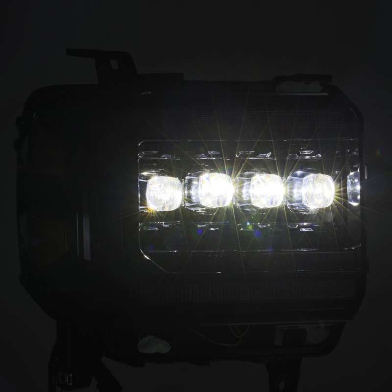 AlphaRex 14-18 GMC Sierra NOVA LED Proj Headlights Plnk Style Alpha Blk w/Activ Light/Seq Signal/DRL 880616 *Discontinued