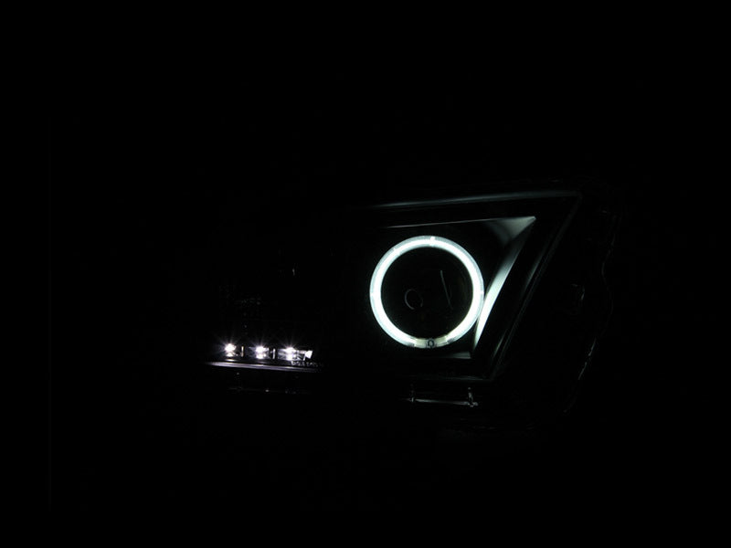 Anzo 2010-2014 Ford Mustang Projector Headlights w/ Halo Black (CCFL)