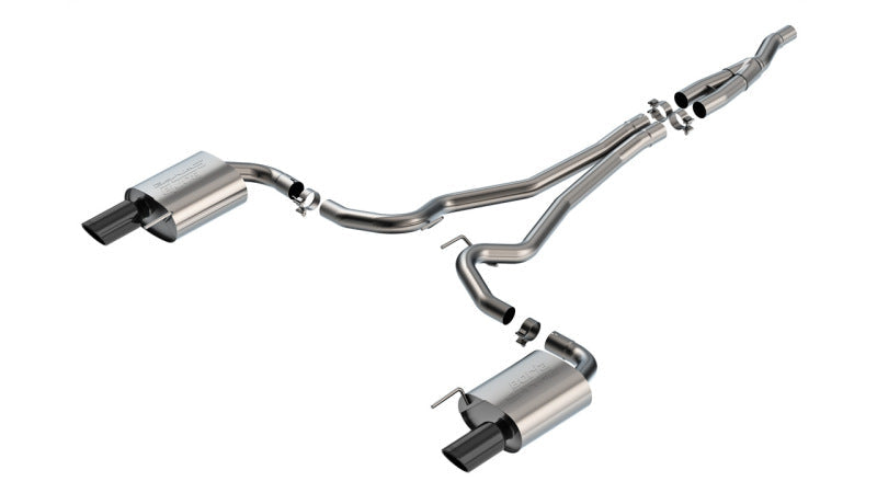 Borla 2024 Ford Mustang 2.3L Ecoboost 2.50 S-TYPE Black Chrome Catback Exhaust - Non-Active 140979BC