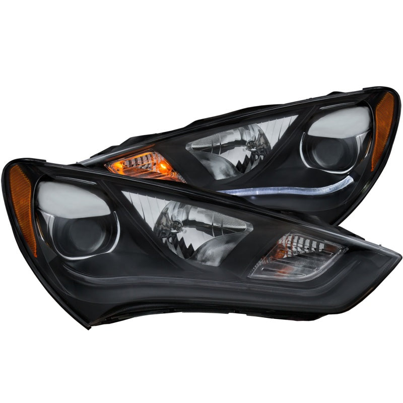 Anzo 2013-2015 Hyundai Genesis Projector Headlights w/ Plank Style Design B