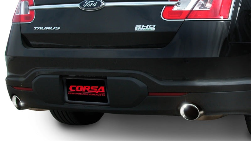 Corsa Performance 10-13 Ford Taurus SHO 3.5L V6 Turbo Polished Sport Cat-Back Exhaust